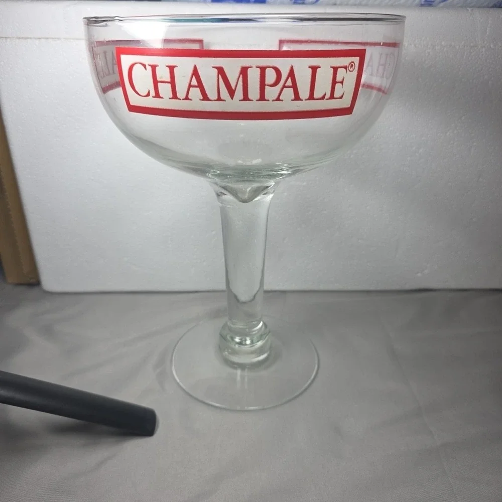 Vintage Sparkling Champale Malt Liquor Advertising Glass · 10.5
